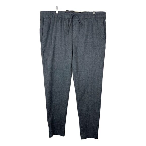 Banana Republic Flannel 120s Pants Men XL Tall Vitale Barberi Canonico Grey Wool - Picture 1 of 12